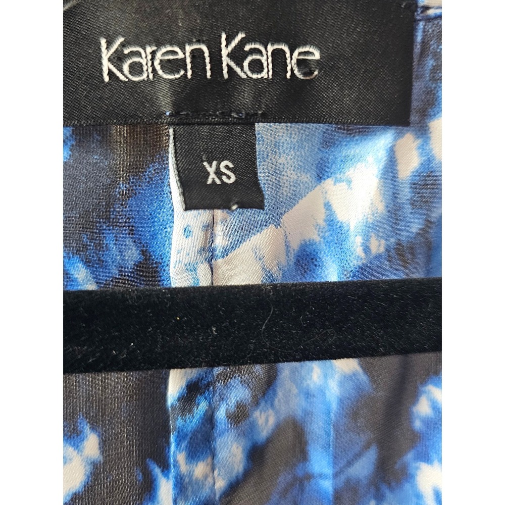 Karen Kane Boho Coastal Tie Dye Handkerchief Hem Top Blue Sleeveless‎ Womens XS - Picture 3 of 5